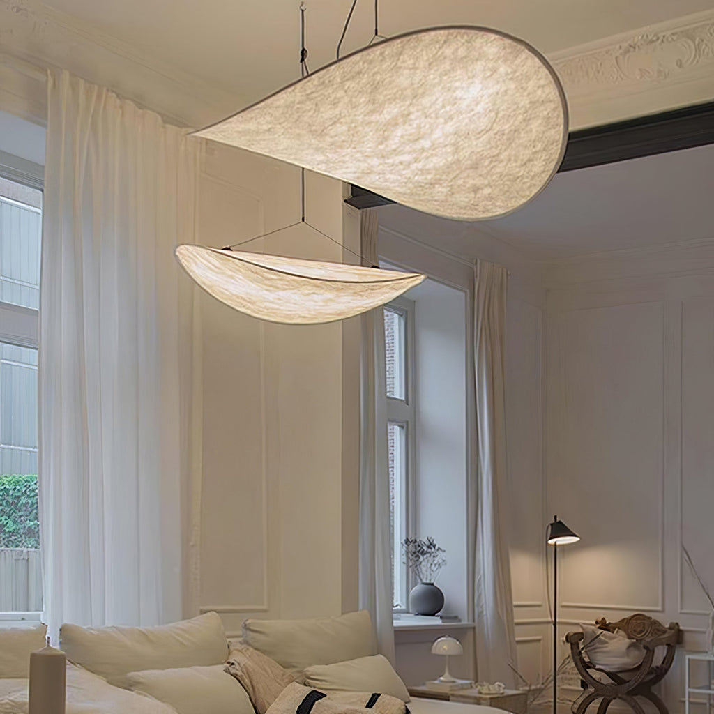 Tense Sculptural Tyvek Cloud Pendant Light