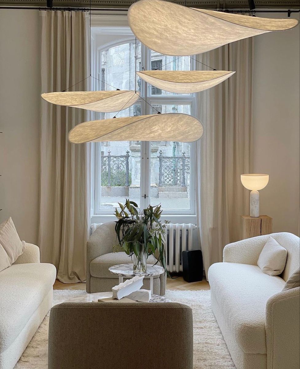 Tense Sculptural Tyvek Cloud Pendant Light