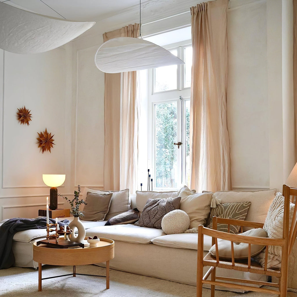 Tense Sculptural Tyvek Cloud Pendant Light