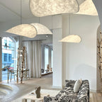 Tense Sculptural Tyvek Cloud Pendant Light