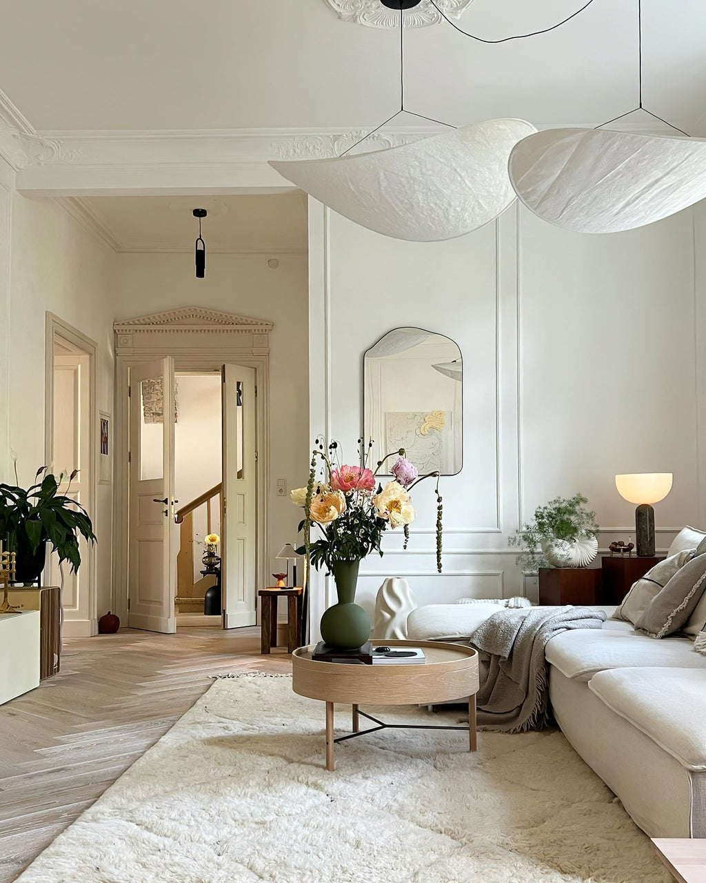 Tense Sculptural Tyvek Cloud Pendant Light