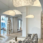 Tense Sculptural Tyvek Cloud Pendant Light