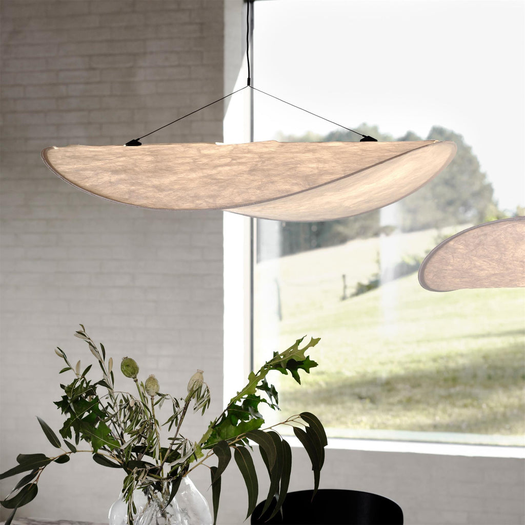 Tense Sculptural Tyvek Cloud Pendant Light