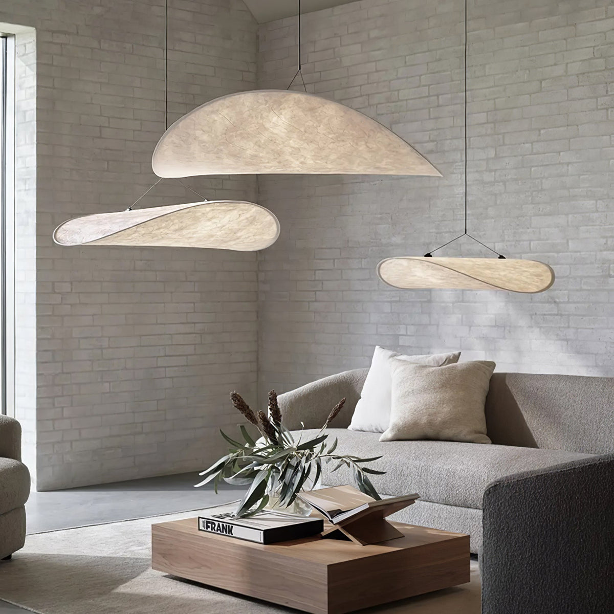 Tense Sculptural Tyvek Cloud Pendant Light
