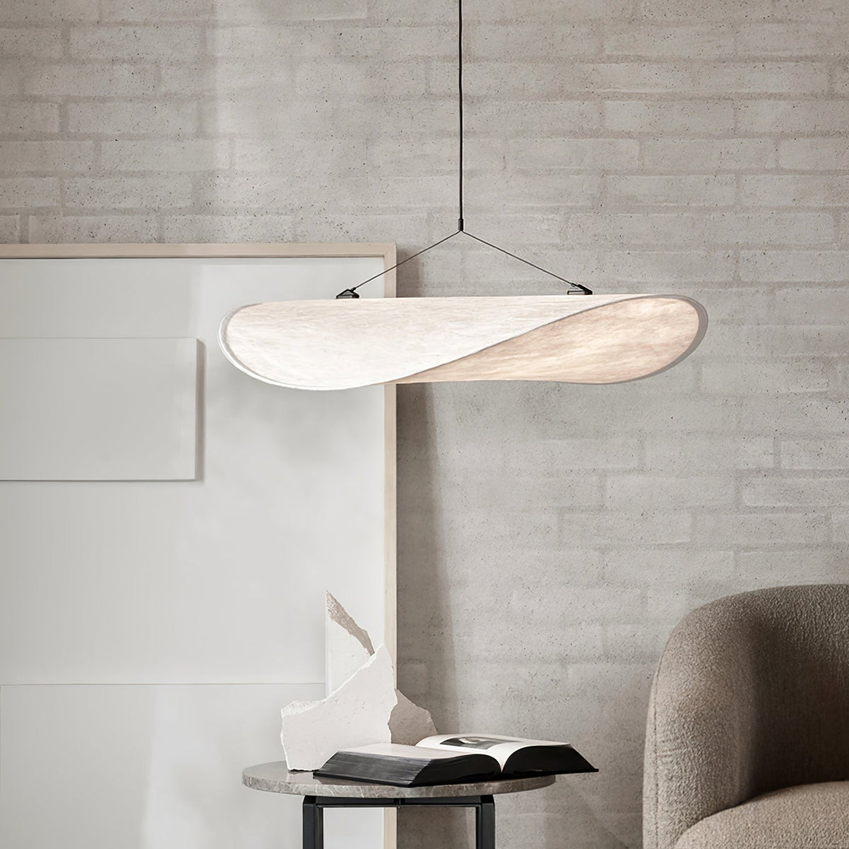 Tense Sculptural Tyvek Cloud Pendant Light