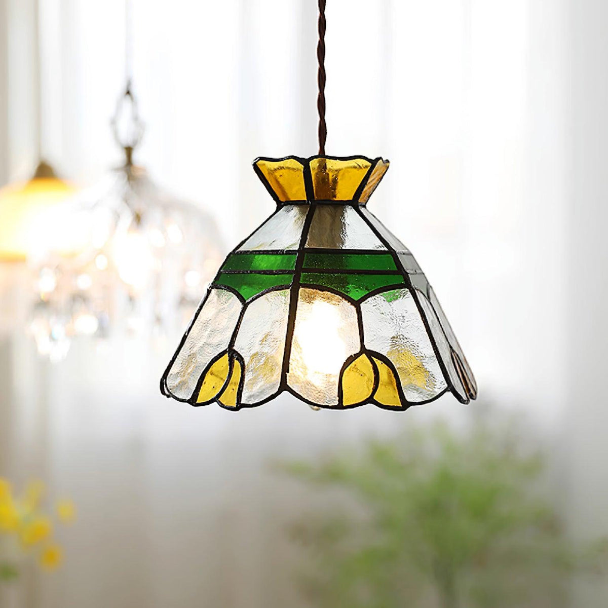 Tiffany Stained Glass Pendant Lamp — product view 16