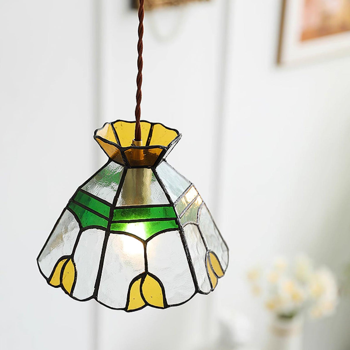 Tiffany Stained Glass Pendant Lamp — product view 17