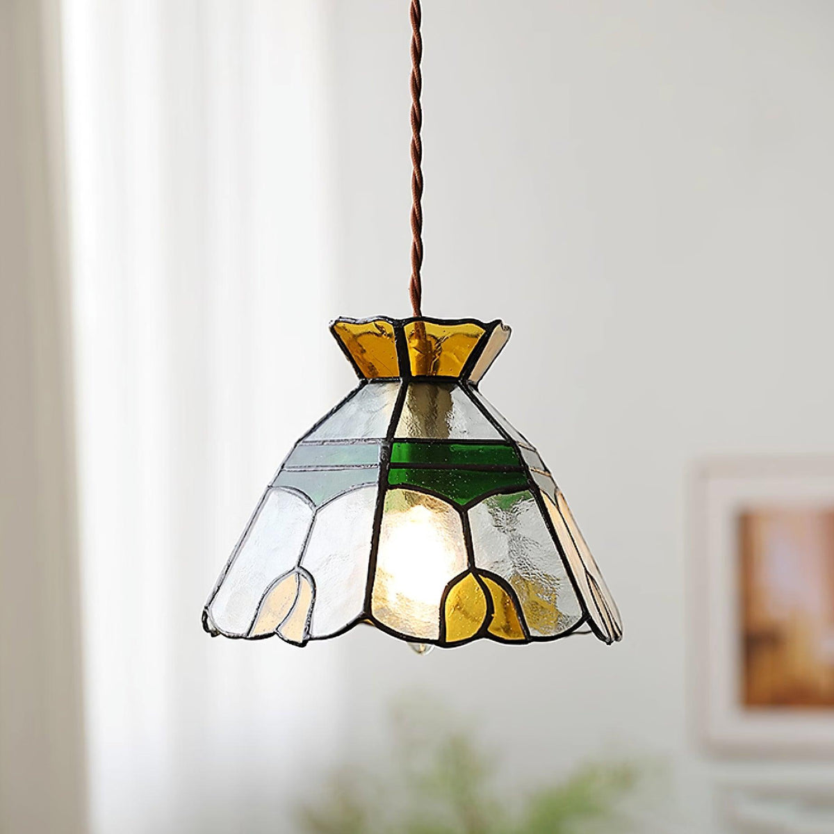 Tiffany Stained Glass Pendant Lamp — product view 3
