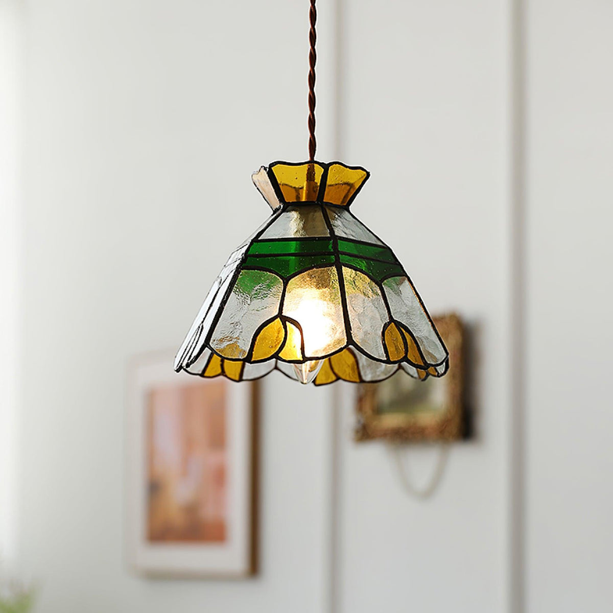 Tiffany Stained Glass Pendant Lamp — product view 4