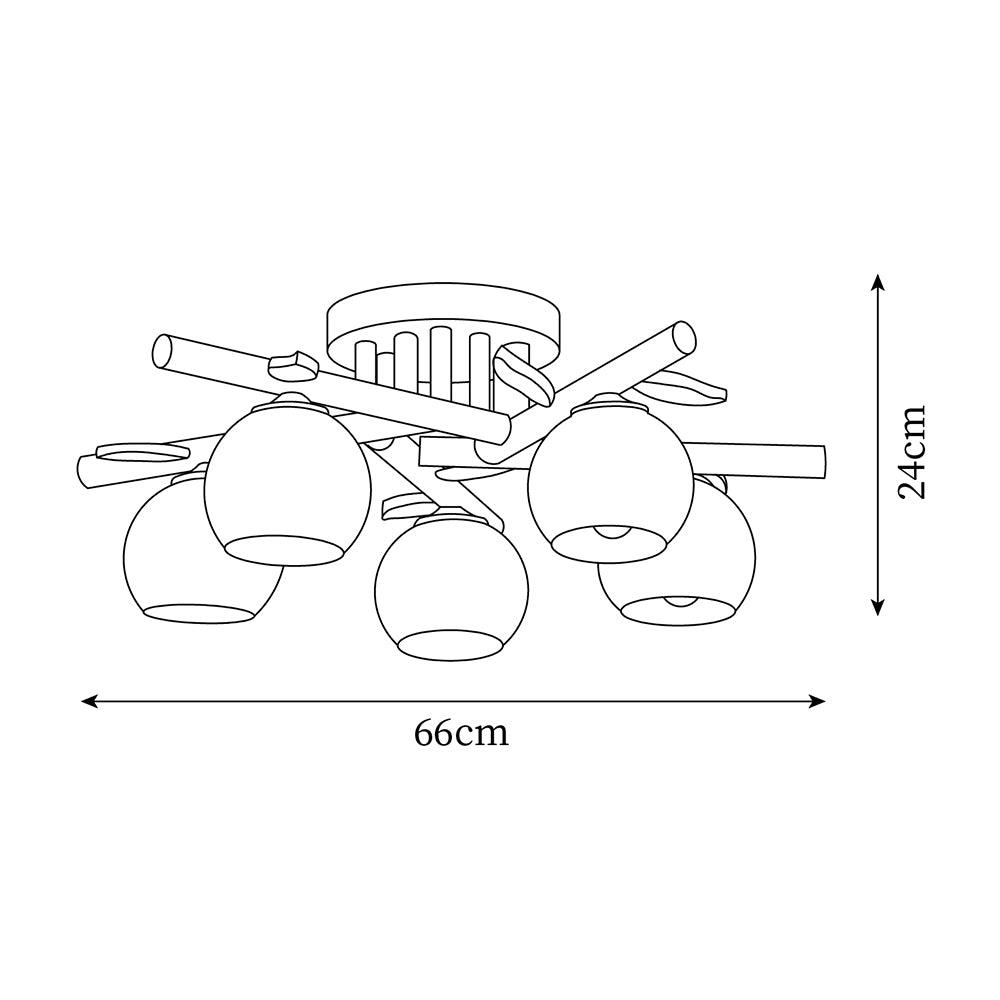 Tinsley Wood Ceiling Light — product view 6