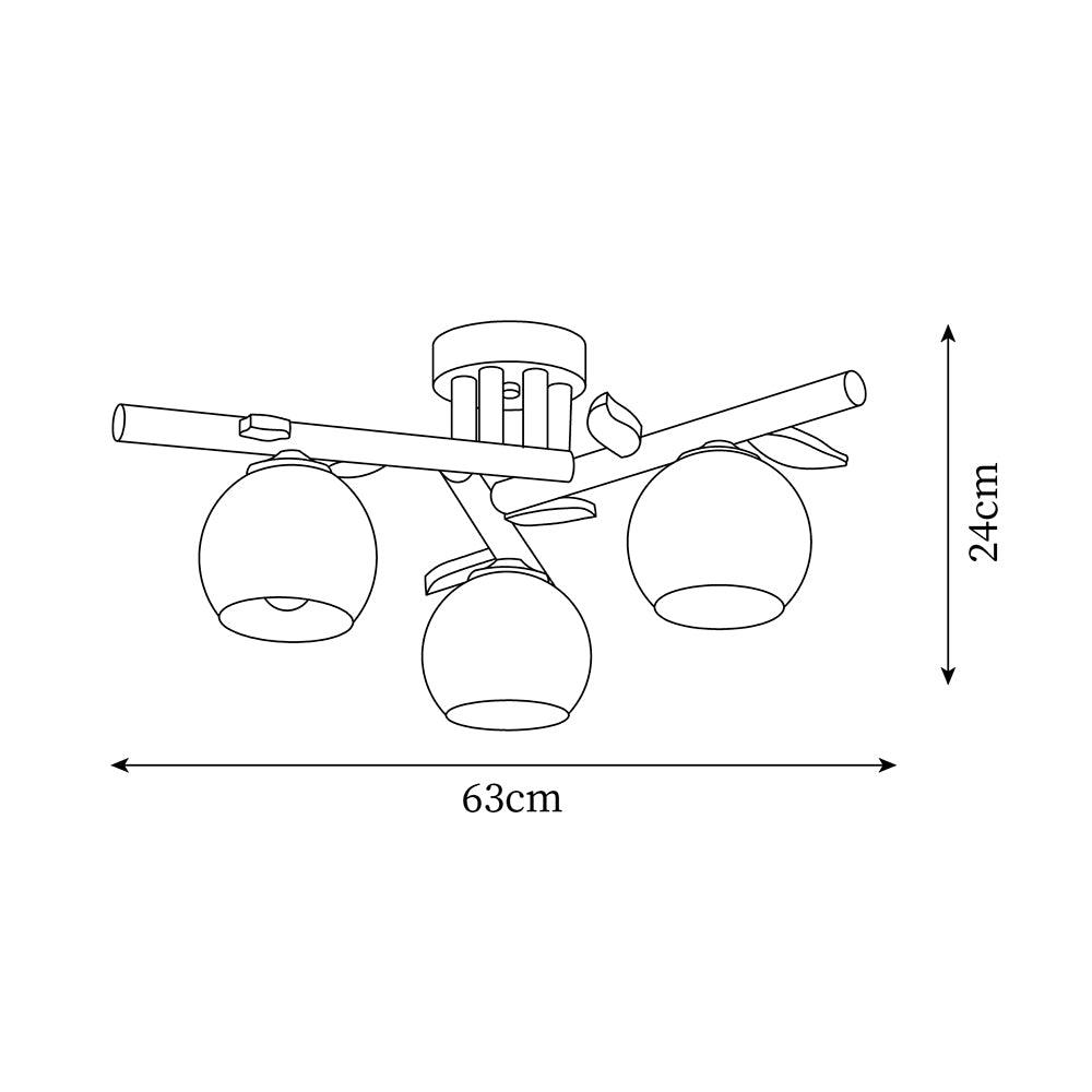 Tinsley Wood Ceiling Light — product view 5