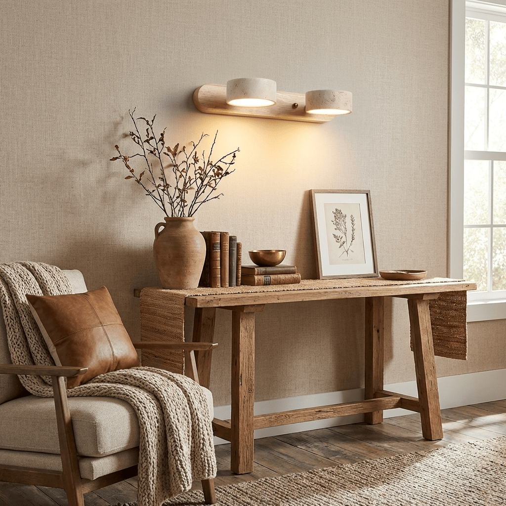 Travertine Duo LED Wall Sconce