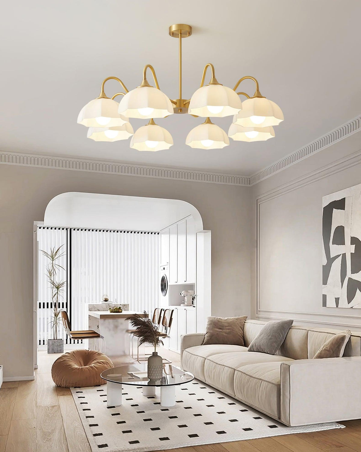 Visa Raito Glass Chandelier — product view 12