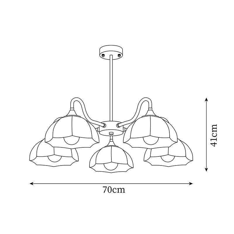 Visa Raito Glass Chandelier — product view 6