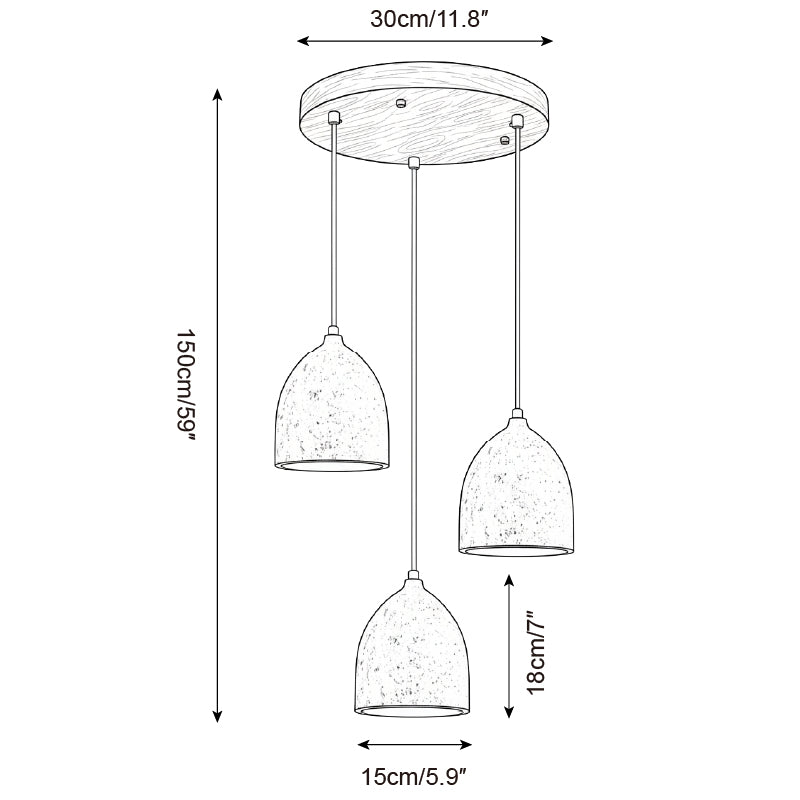Volcanic Travertine Pendant Lamp — product view 7