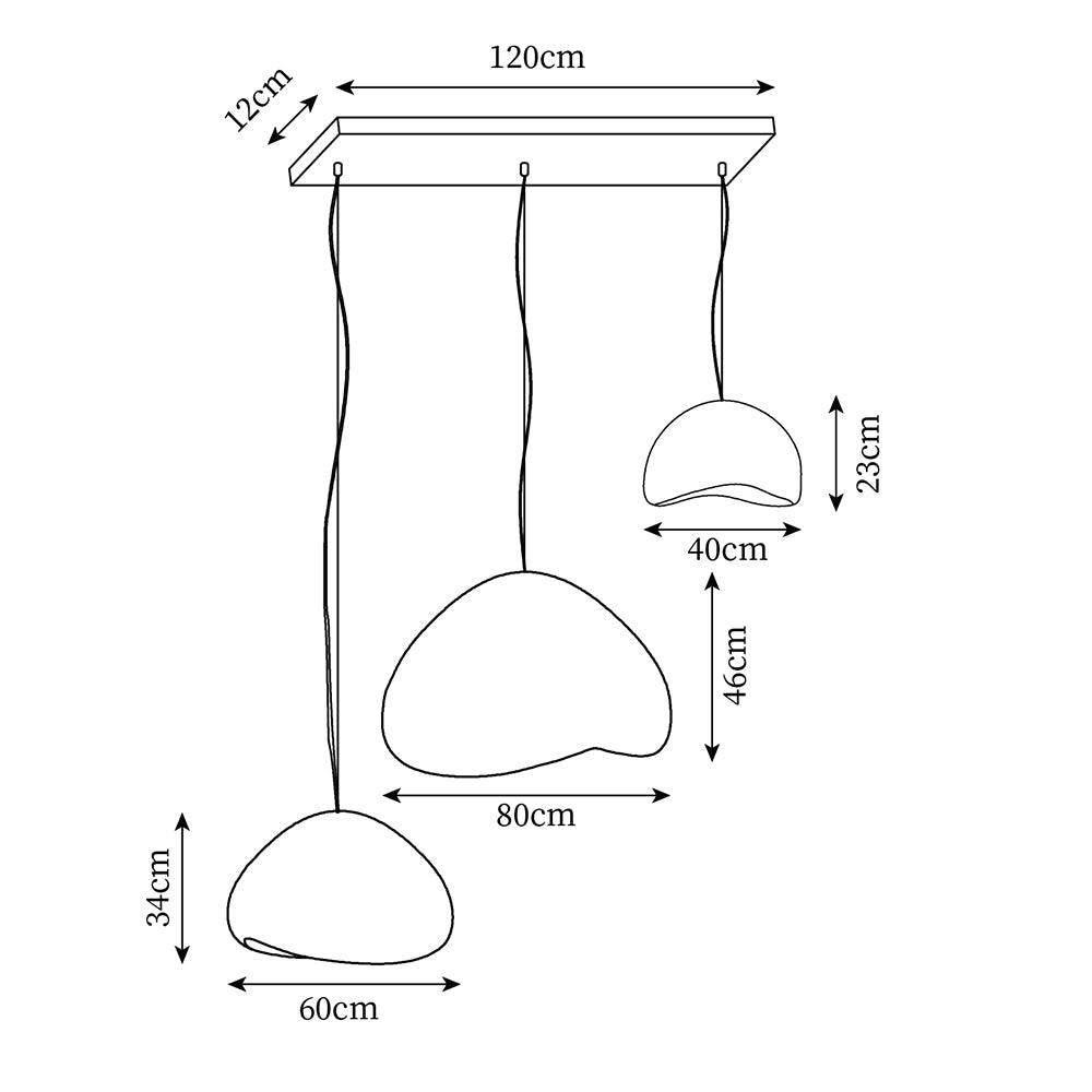 Wabi-Sabi Combination B Metal Chandelier — product view 12