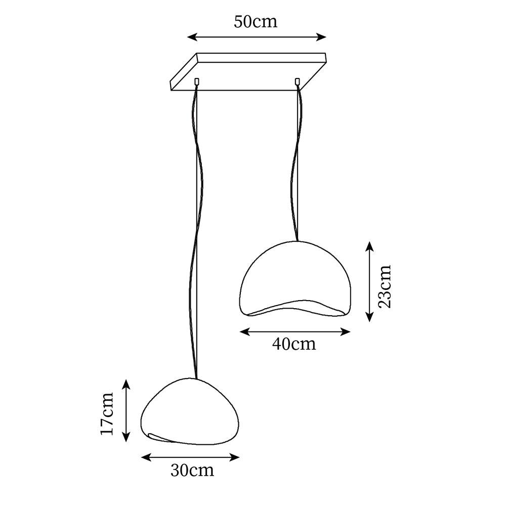 Wabi-Sabi Combination B Metal Chandelier — product view 9