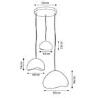 Wabi-Sabi Combination B Metal Chandelier — product view 7