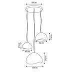Wabi-Sabi Combination B Metal Chandelier — product view 8