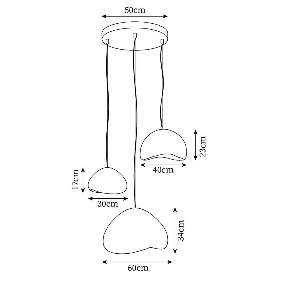Wabi-Sabi Combination B Metal Chandelier — product view 8