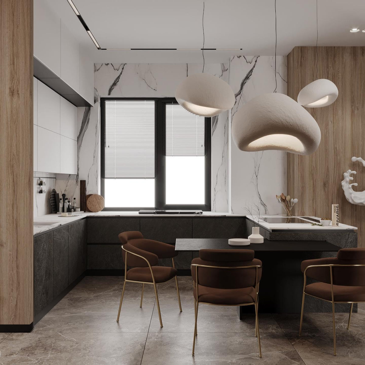 Wabi-Sabi Combination B Metal Chandelier — product view 24
