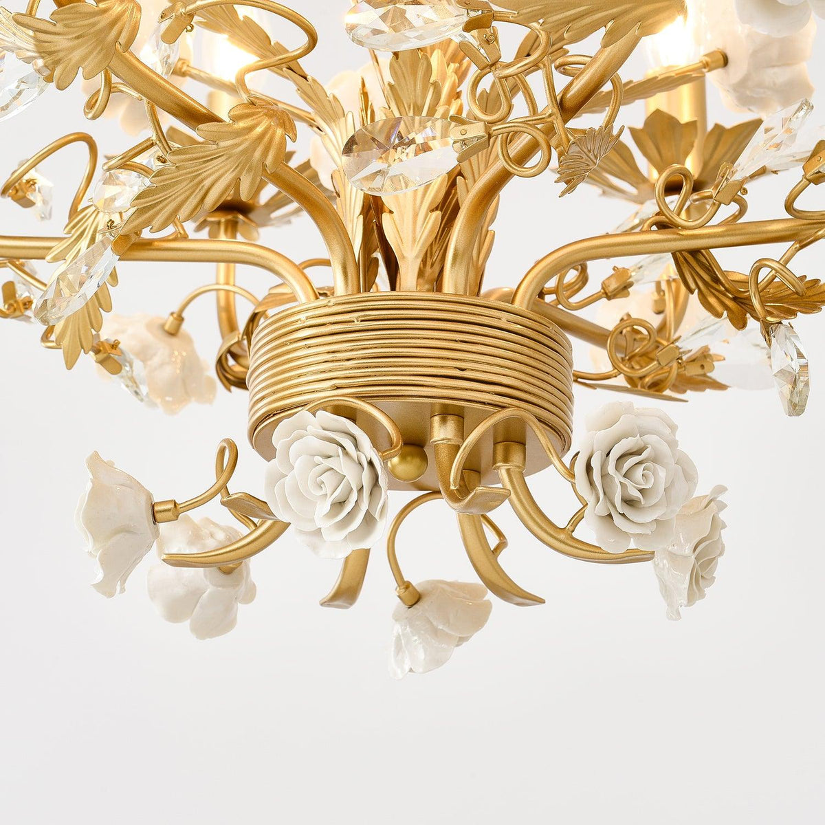 White Rose Crystal Chandelier — product view 7