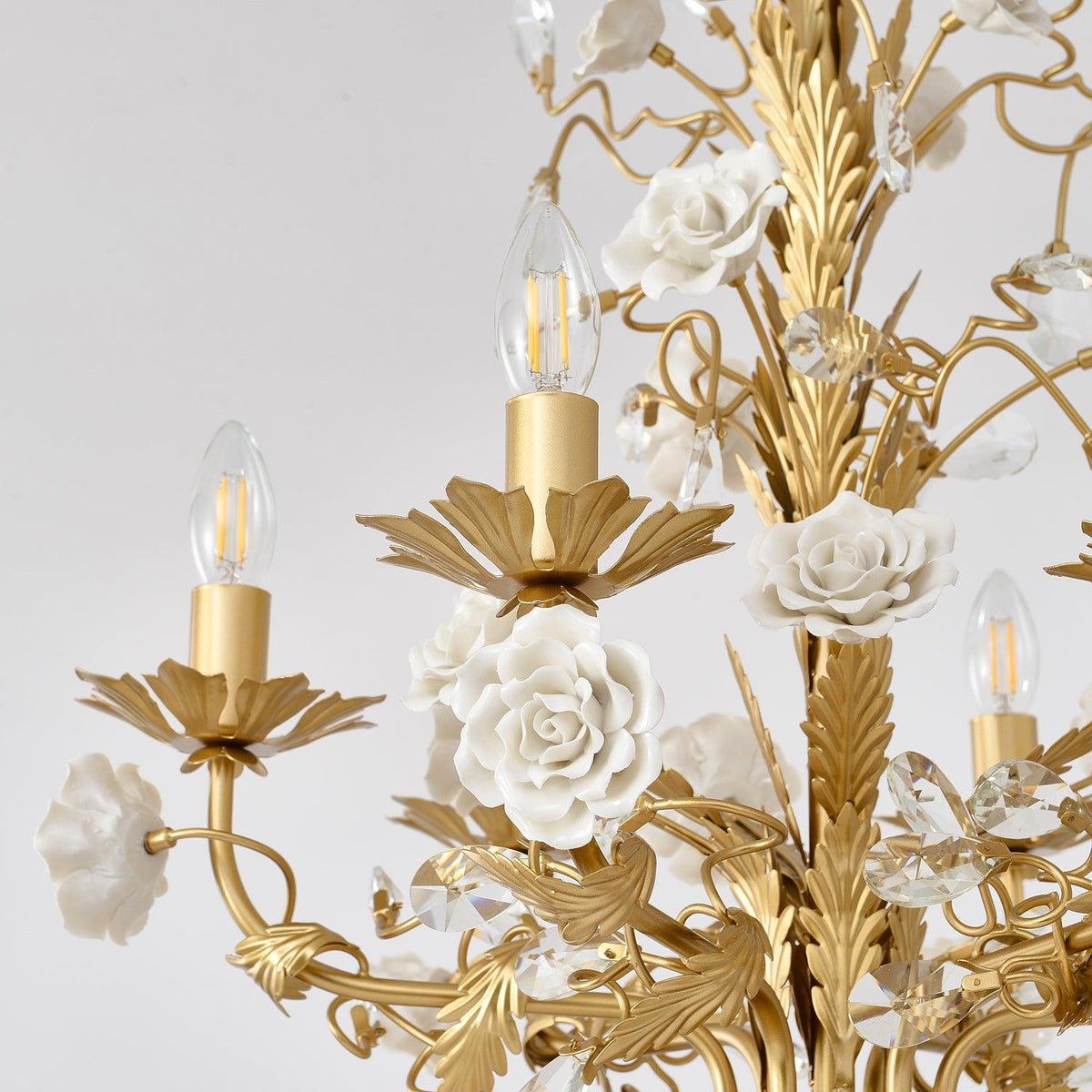White Rose Crystal Chandelier — product view 9