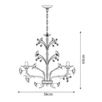 White Rose Crystal Chandelier — product view 5