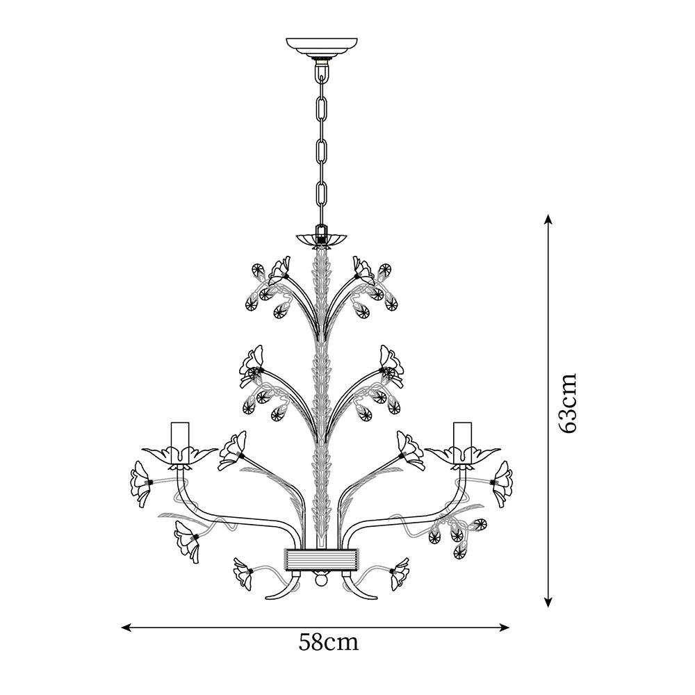 White Rose Crystal Chandelier — product view 5