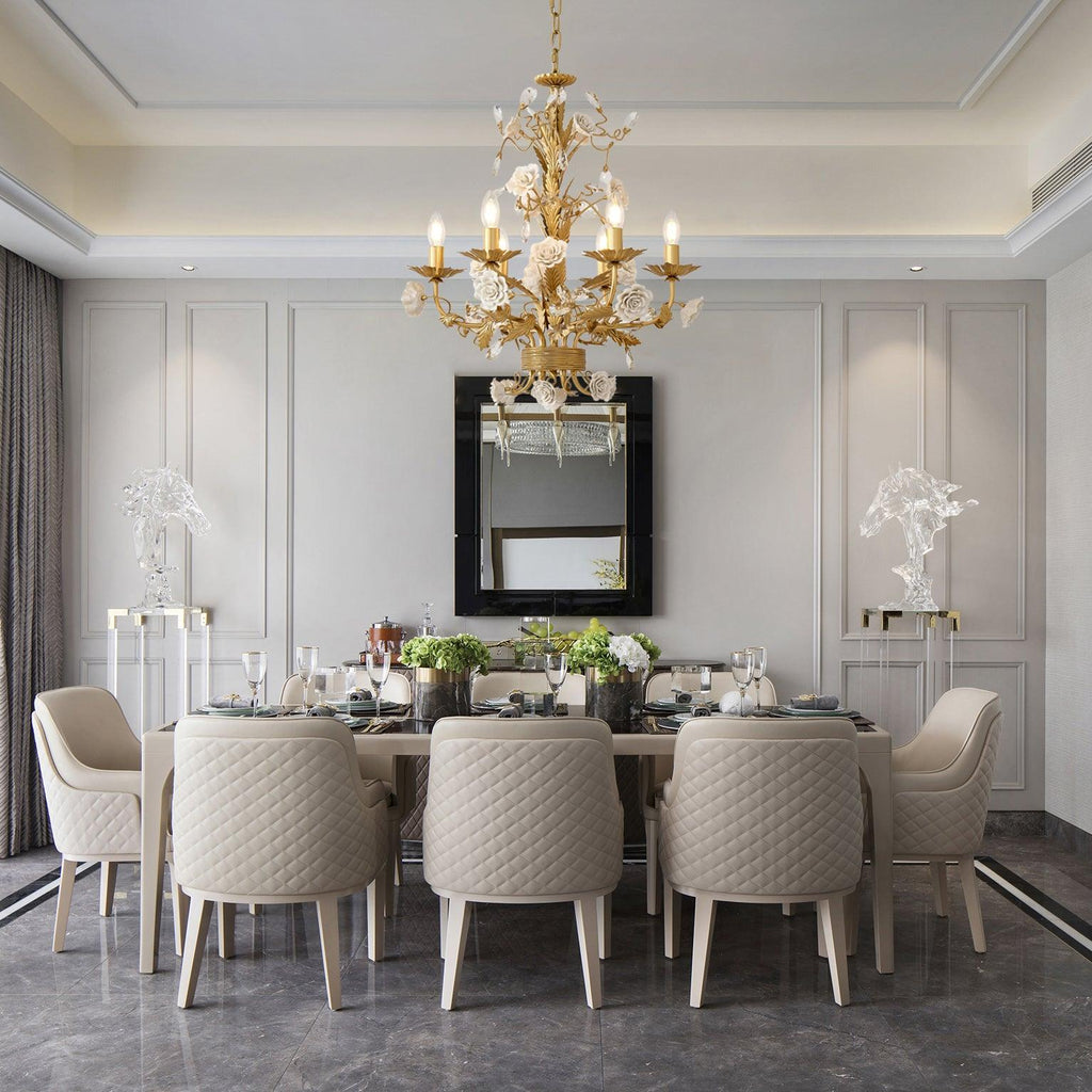 White Rose Crystal Chandelier — product view 6