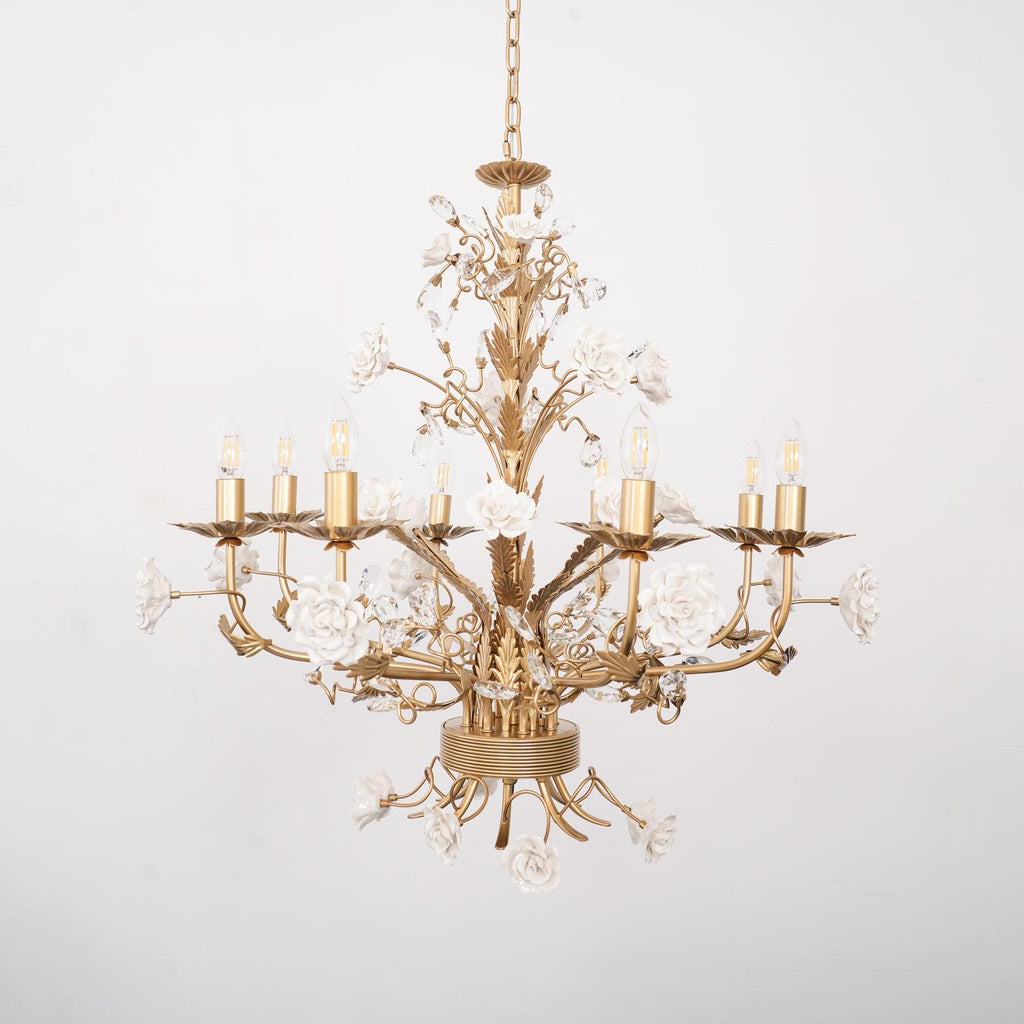 White Rose Crystal Chandelier — product view 15