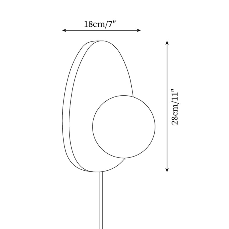 Yoji Plug In Glass Wall Lamp — product view 5