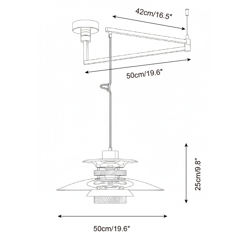 Zyric Swing Arm Metal Pendant Lamp — product view 7