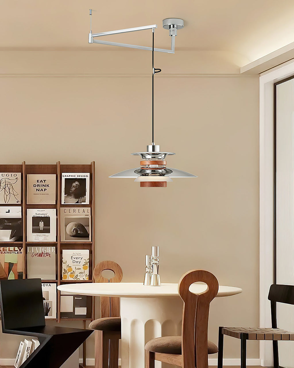 Zyric Swing Arm Metal Pendant Lamp — product view 2