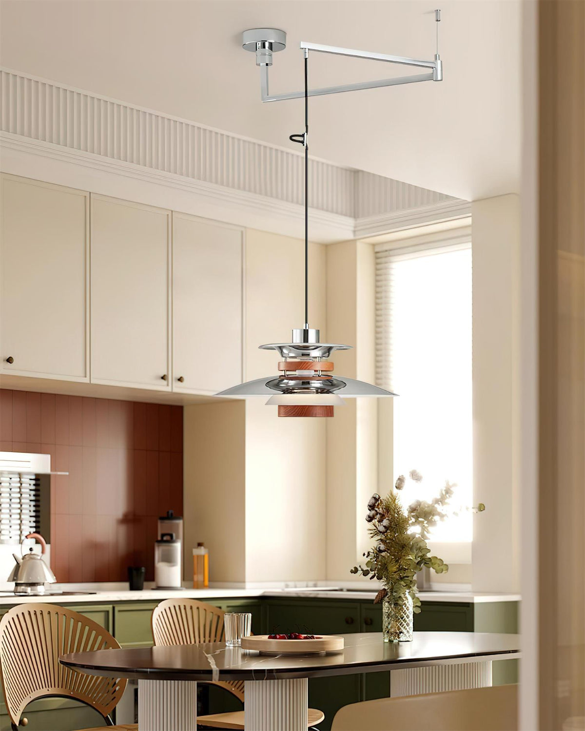 Zyric Swing Arm Metal Pendant Lamp — product view 3