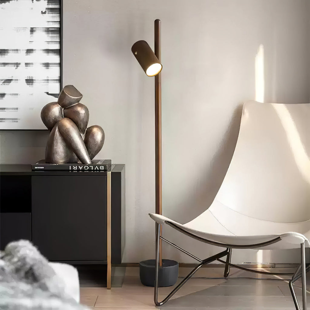 Adjustable Spotlight Wood LED Floor Lamp - product view 2