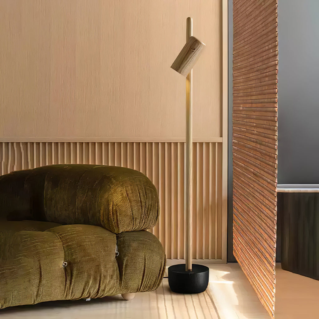 Adjustable Spotlight Wood LED Floor Lamp - product view 3