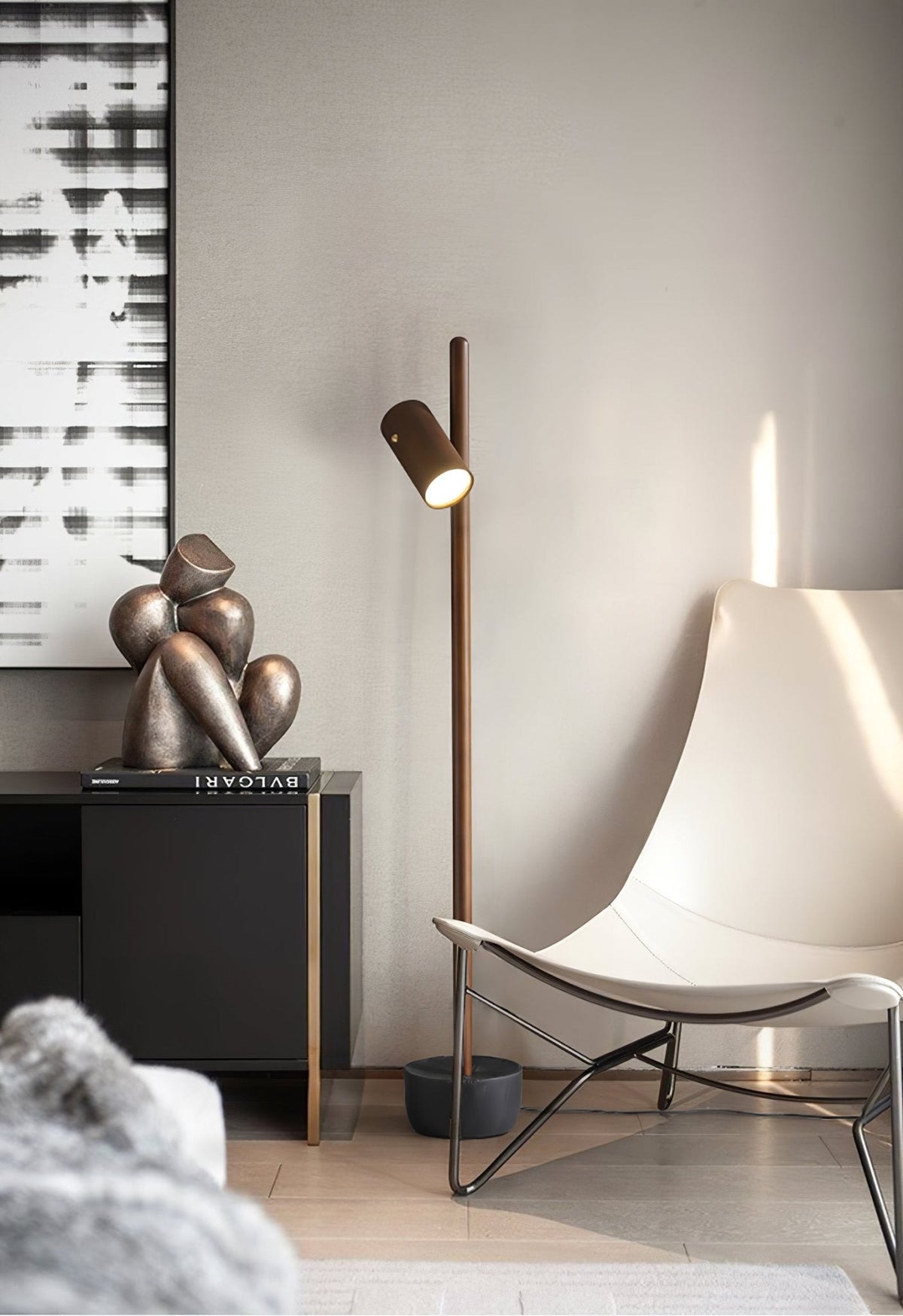 Adjustable Spotlight Wood LED Floor Lamp - product view 4