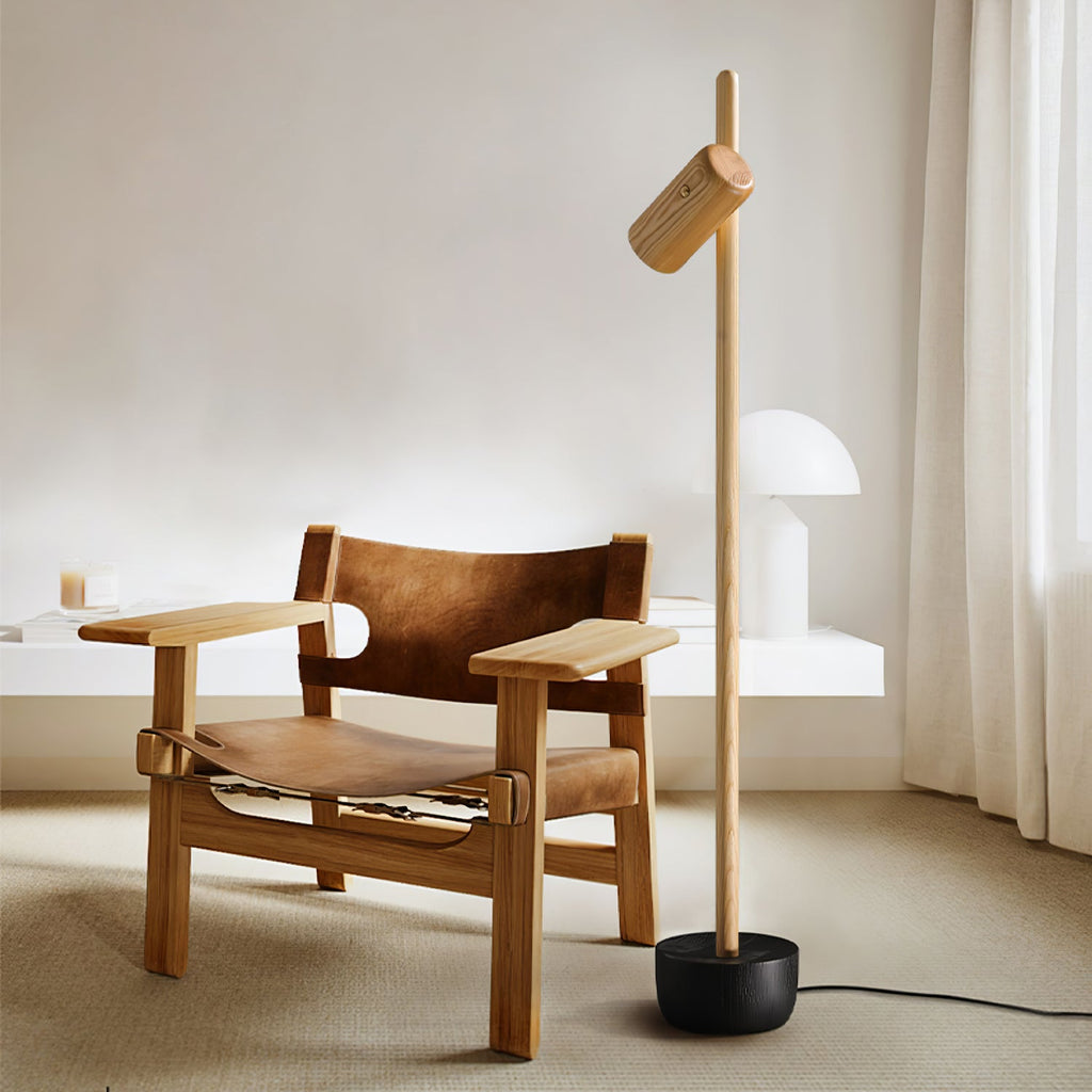 Adjustable Spotlight Wood LED Floor Lamp - product view 5
