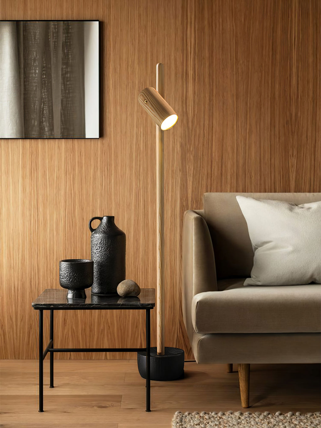 Adjustable Spotlight Wood LED Floor Lamp - product view 17