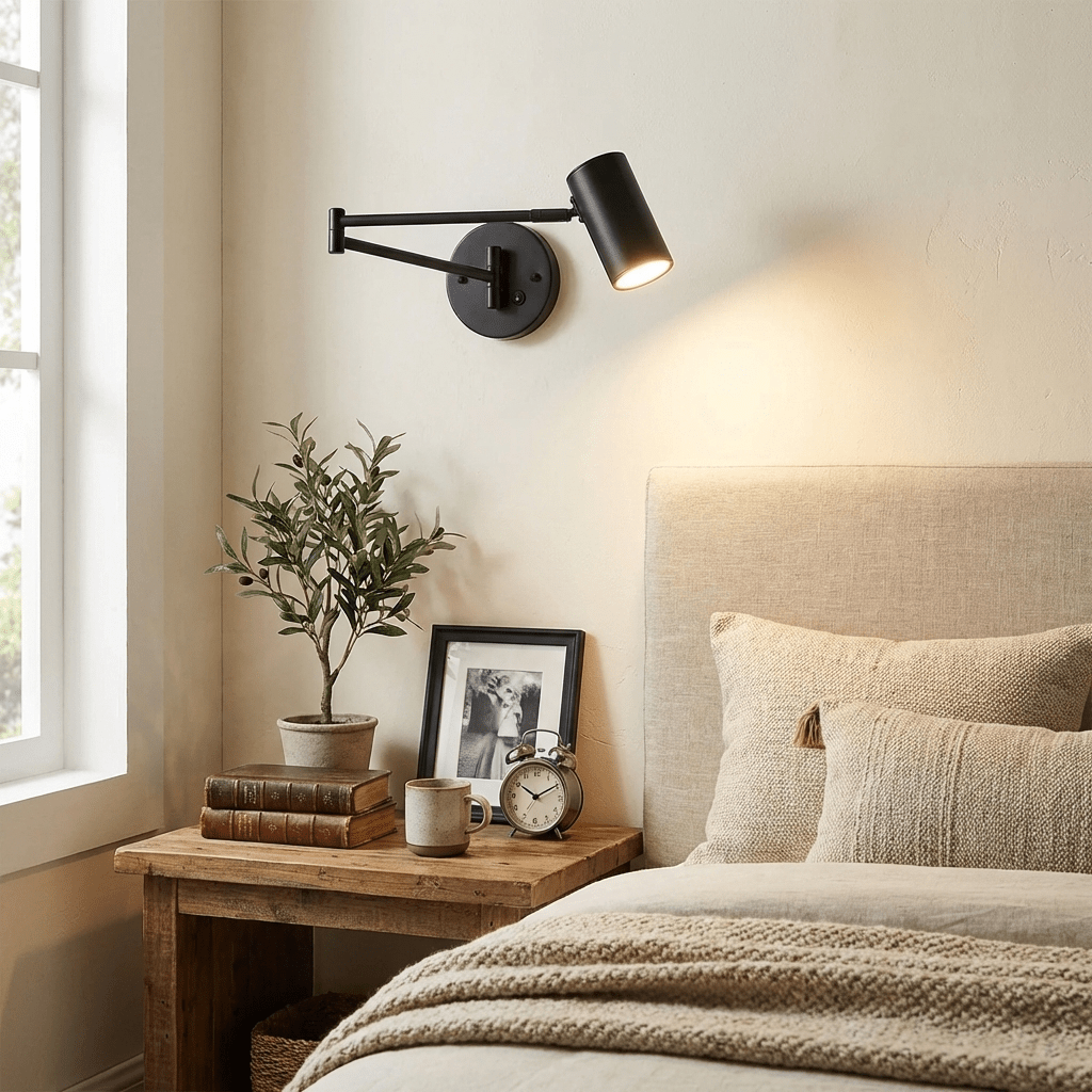 Adjustable Swing Arm LED Wall Sconce – wall sconce view 3