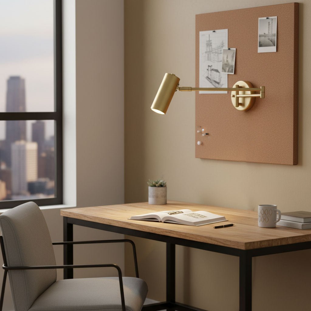 Adjustable Swing Arm LED Wall Sconce – wall sconce view 7