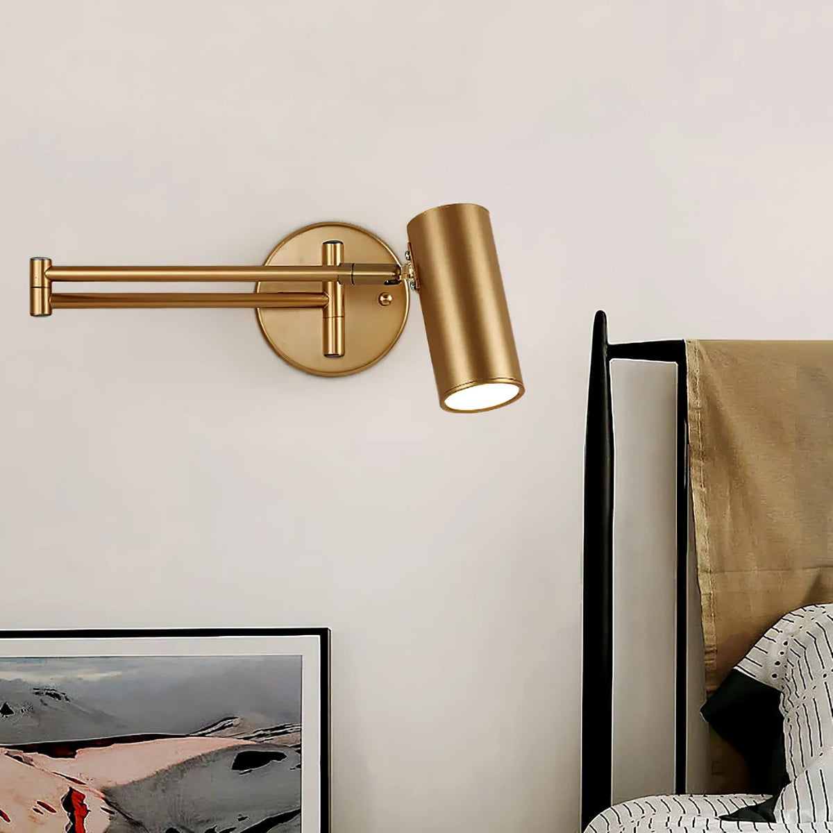 Adjustable Swing Arm LED Wall Sconce – wall sconce view 16