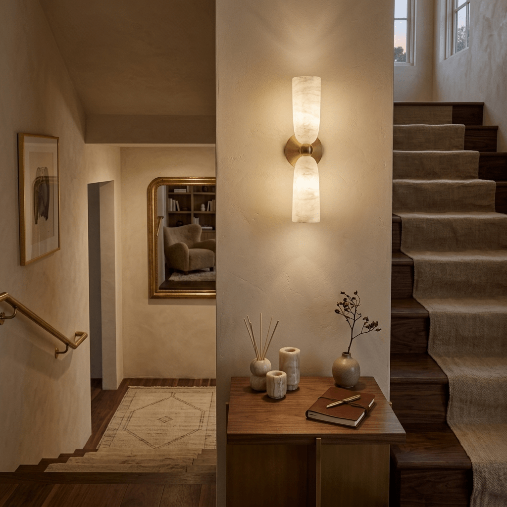 Alabaster Bell Wall Sconce – wall sconce view 3