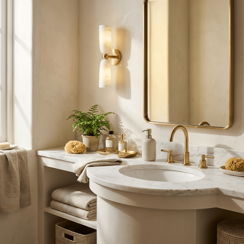 Alabaster Bell Wall Sconce – wall sconce view 4