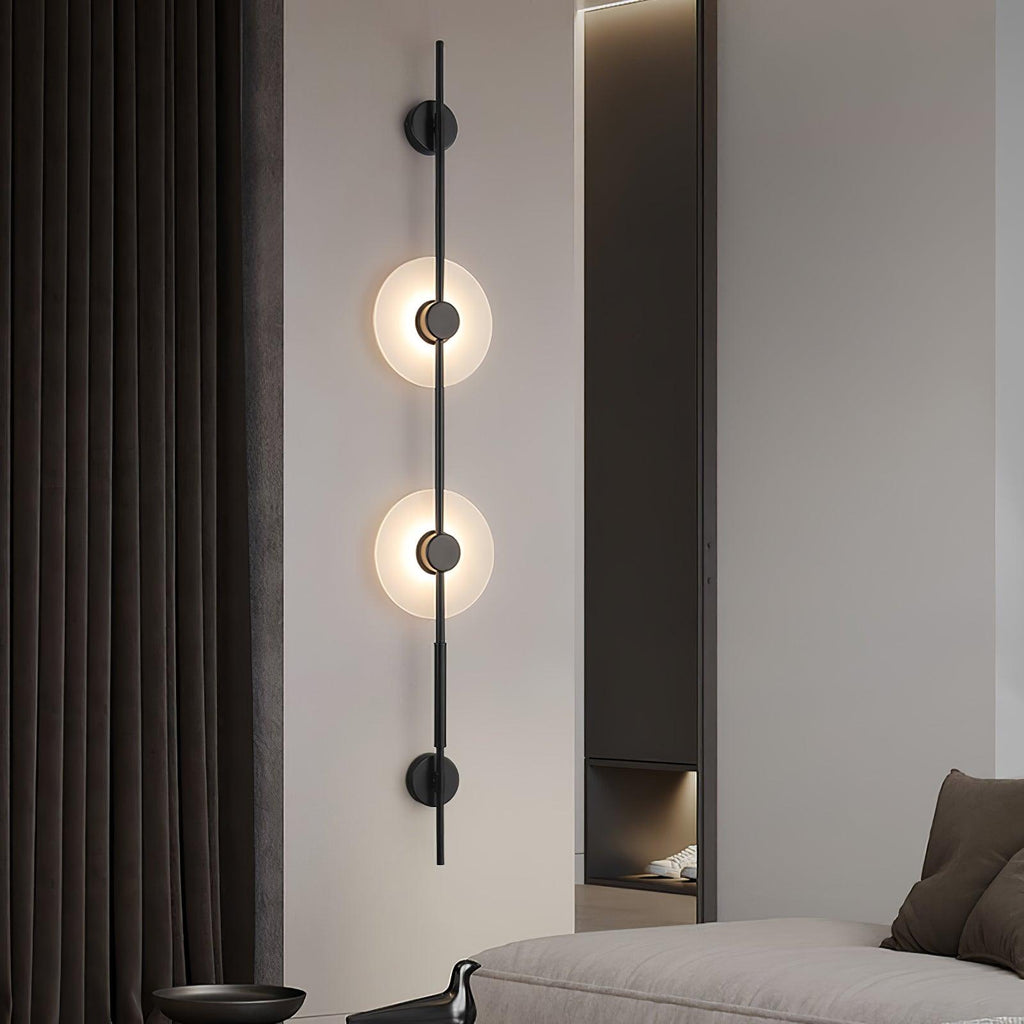 Alabaster Orb Vertical LED Wall Sconce - product view 2