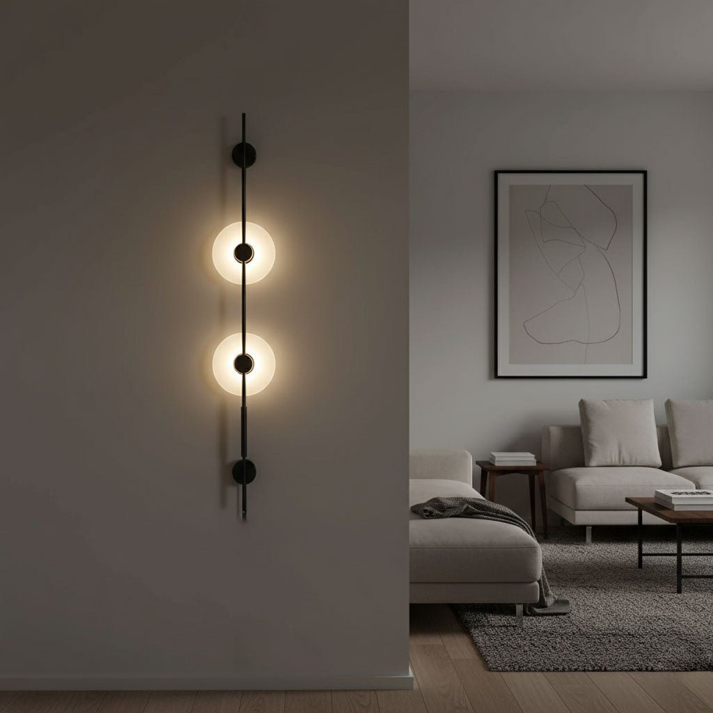 Alabaster Orb Vertical LED Wall Sconce - product view 6