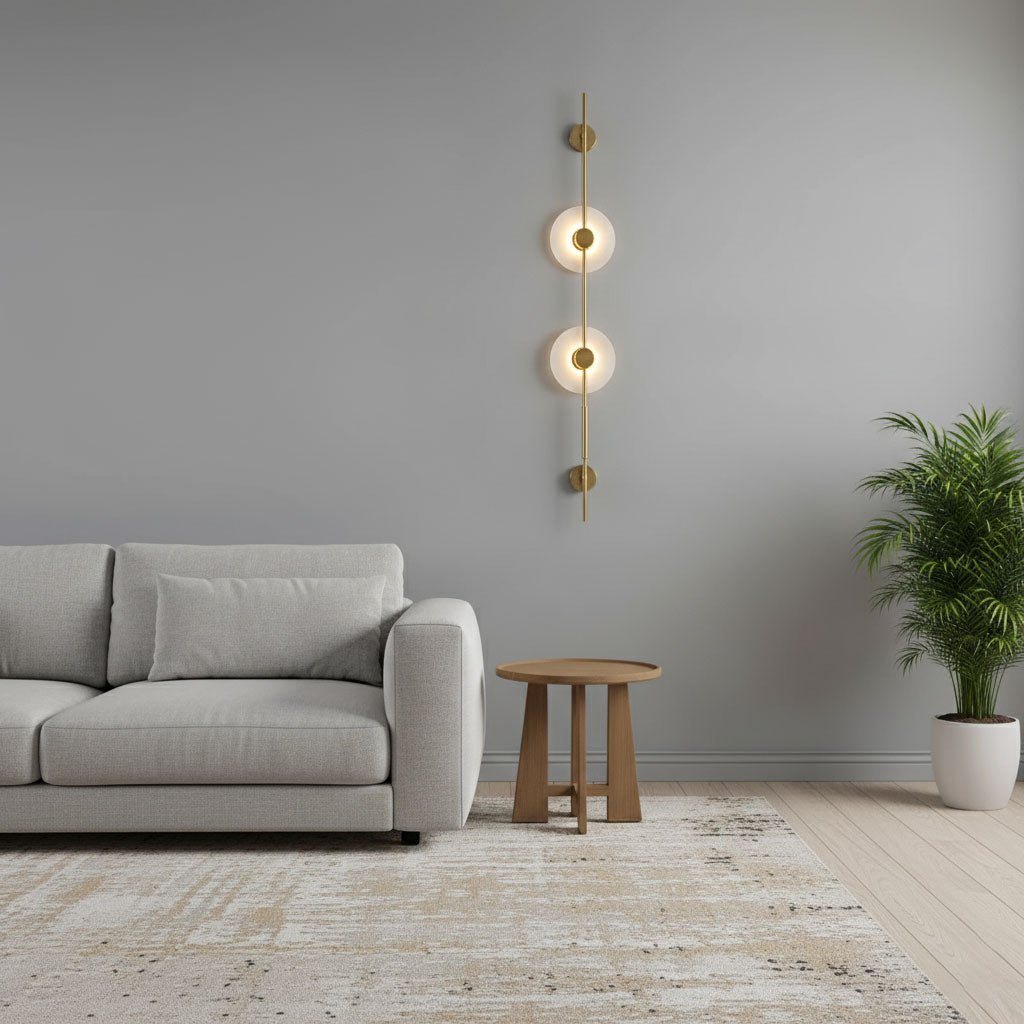 Alabaster Orb Vertical LED Wall Sconce - product view 10