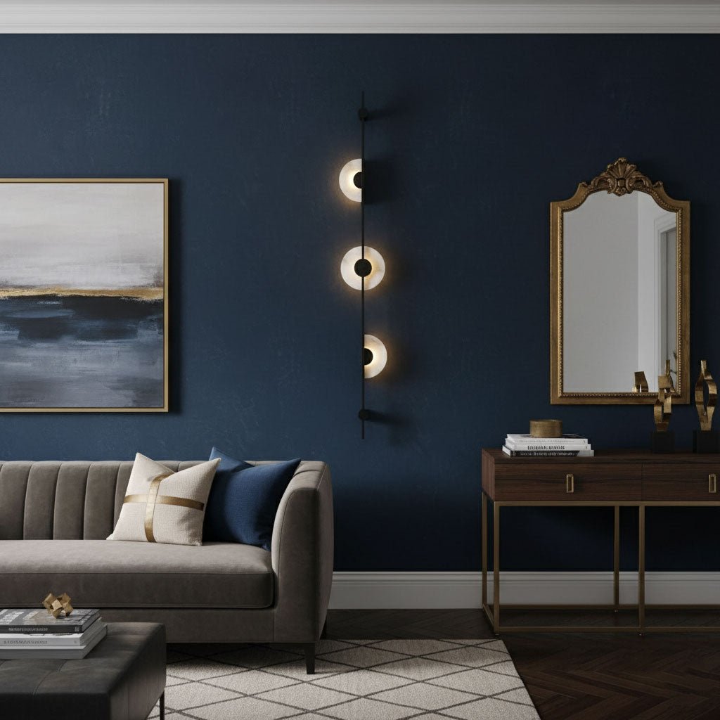 Alabaster Orb Vertical LED Wall Sconce - product view 11