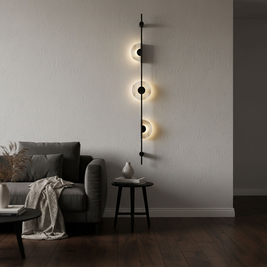 Alabaster Orb Vertical LED Wall Sconce - product view 12